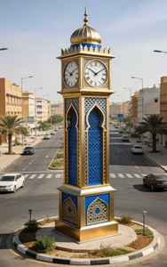 Horloge de paysage extérieure personnalisée à quatre faces, haute précision, pour la décoration et la synchronisation des rues, des gares et des bâtiments publics - Product Image 4