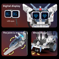 Ensemble de blocs de construction STEM Dinosaures 5-en-1, Robot programmable télécommandé, Jouet modèle pour la créativité DIY des enfants