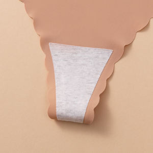 Culottes sexy sans couture en soie glacée douce multicolores, taille basse, entrejambe en coton, teintes unies, pour femmes - Product Image 6