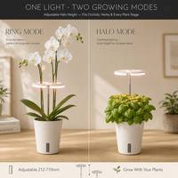 Ensemble cadeau d'orchidées modernes SP10, jardinière intelligente électronique à arrosage automatique avec lumière de croissance dans un coffret cadeau de Noël pour une utilisation à domicile