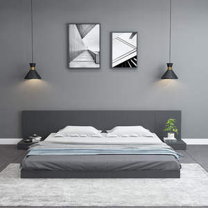 Bilido Wabi-Sabi Cama baja de madera Cama de piso simple LOFT para apartamento o habitación de hotel Habitación estándar Directo de fábrica - Product Image 5