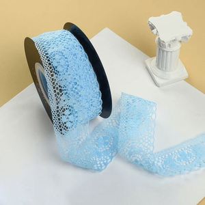 Ruban en dentelle florale de qualité supérieure de 3,5 cm pour l'emballage de cadeaux, la décoration de vêtements, les projets de bricolage de mariage, 25 yards/rouleau - Product Image 3