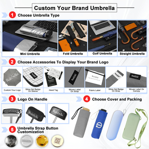 Parapluie de voyage miniature personnalisé avec logo, 21 pouces, <span class=keywords><strong>5</strong></span> plis, ouverture et fermeture automatiques, 210T Pongee, ultra léger, portable, boîte cadeau - Product Image 5