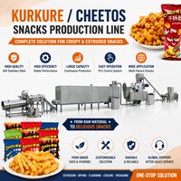 Ligne de production automatique de snacks soufflés au maïs, machine industrielle pour la fabrication de Cheetos avec une grande capacité de production de 120-250 kg/h