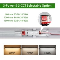 Luminaire LED Tri-Proof Haute Luminosité 40W IP65 Étanche aux vapeurs 4FT 3-CCT Commutable Angle de Faisceau 120° pour Garage Bureau Entrepôt