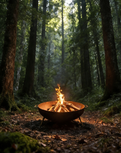 Modern Round Corten Steel <strong>Fire</strong> <strong>Pit</strong> Smokeless Wood Burning Heater for <strong>Camping</strong> - Product Image 1