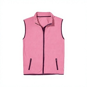 Men's Unisex Casual Spring Eco-Friendly High Street Outer Wear Custom Logo Wholesale Polar <b>Fleece</b> <b>Gilets</b> Zipper Pockets Shooting - Product Image 2