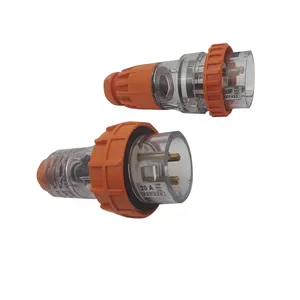 SAA 4 Pin 32Amp Electrical Angled Industrial Plug And Socket