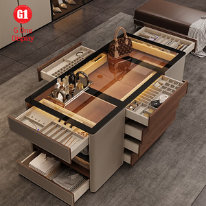 Modern <b>Jewelry</b> Shop Interior Design White Wooden <b>Jewelry</b> Display <b>Cabinet</b> High Quality <b>Jewelry</b> Showcase - Product Image 3