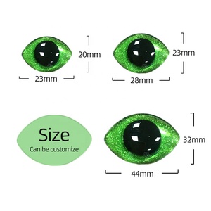 3D brillo forma ovalada trapezoidal plástico transparente seguridad juguete <span class=keywords><strong>ojos</strong></span> brillo no tejidos con arandela para <span class=keywords><strong>Amigurumi</strong></span> ganchillo Animal relleno - Product Image 3