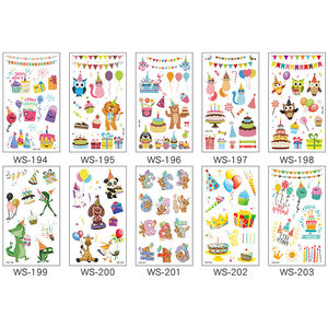 Regalo del Día DE LOS NIÑOS fiesta de <span class=keywords><strong>cumpleaños</strong></span> tatuaje pegatina impermeable diseño de moda papel de arte corporal tatuaje temporal <span class=keywords><strong>para</strong></span> aplicación facial - Product Image 2