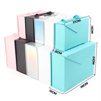 Benutzer definierte Luxus bekleidung Verpackungs boxen Pappe Kleidung/Schuhe Weiß Rosa Matt Magnetische Geschenk box Mit Band griff