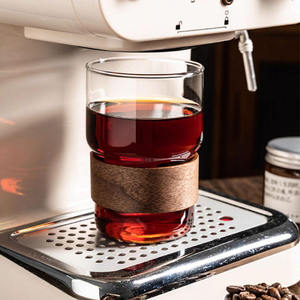 Commercio all'ingrosso personalizzato Logo 350ml tazza di <span class=keywords><strong>caffè</strong></span> <span class=keywords><strong>freddo</strong></span> vetro riutilizzabile per borosilicato Coffee Shop - Product Image 6