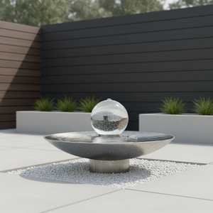 <span class=keywords><strong>Fontaine</strong></span> d'<span class=keywords><strong>eau</strong></span> décorative extérieure en métal irrégulier avec éclairage LED, installation facile, vente en gros personnalisée pour les distributeurs - Product Image 2