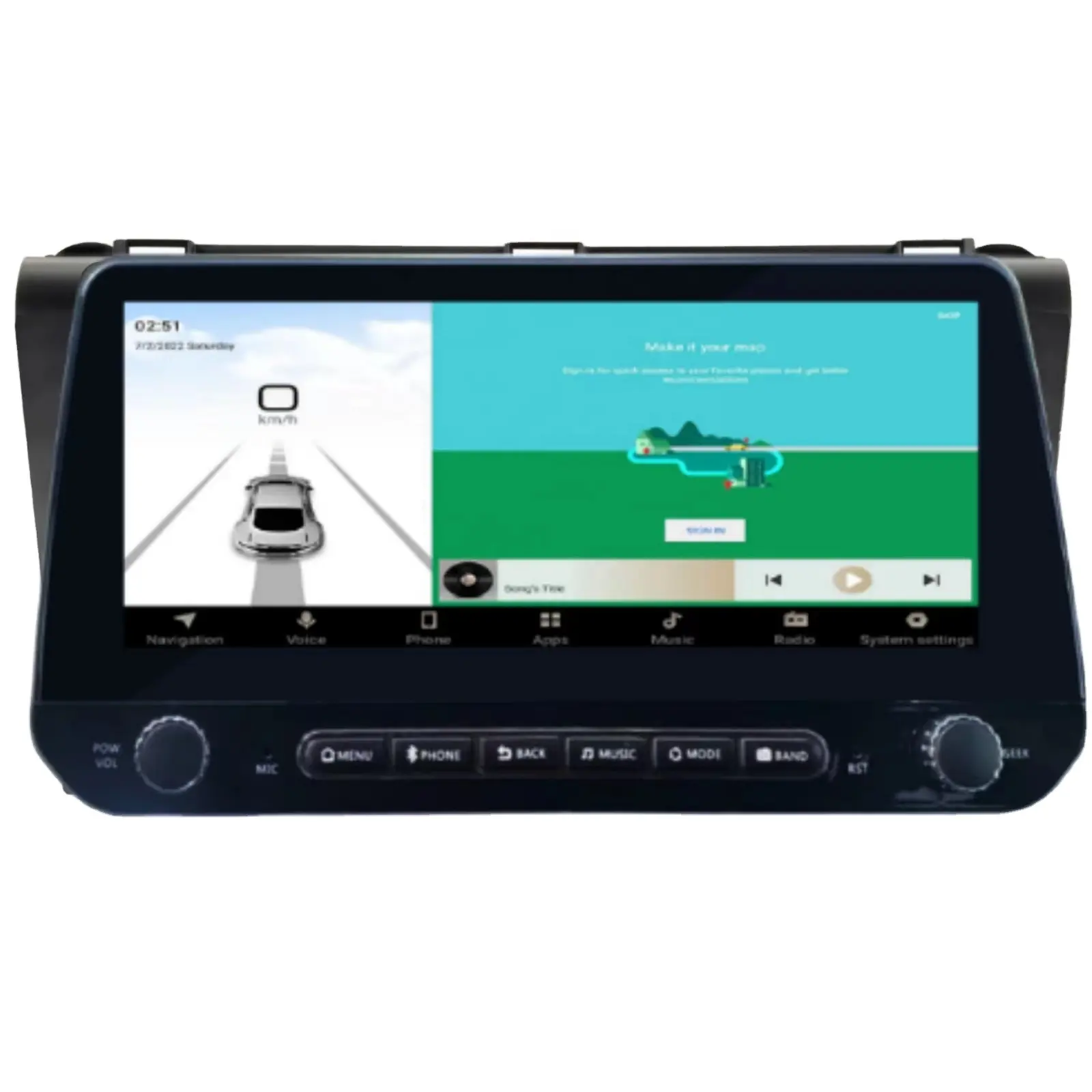 Pemutar navigasi GPS mobil 10.25 inci Android baru untuk MAZDA 3 2004-2009 DSP GPS Carplay