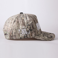 Sombrero estampado de 5 paneles personalizado al por mayor, superventas, sombrero de camuflaje para caza con patrón de árbol, sombrero de camuflaje para exteriores, gorra de béisbol de camuflaje auténtico, sombrero para niño