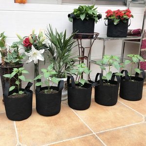 Lot <span class=keywords><strong>de</strong></span> 5 sacs <span class=keywords><strong>de</strong></span> culture non tissés <span class=keywords><strong>de</strong></span> 5,7 gallons avec poignées, perméables et aérés, pour légumes, herbes, ferme urbaine et jardin - Entrepôt USA - Product Image 5