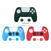 Housse de protection en silicone épais pur de haute qualité pour contrôleur de jeu PS5 Slim Pro coque de protection avec 2 capuchons de pouce