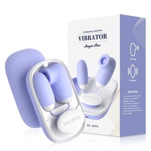 Vibrador de Doble Cabeza con 12 Velocidades, Vibrador de Bolas con Succión, Tapón Anal, Juguetes Sexuales para Adultos para Parejas, Hombres y Mujeres - Product Image 1