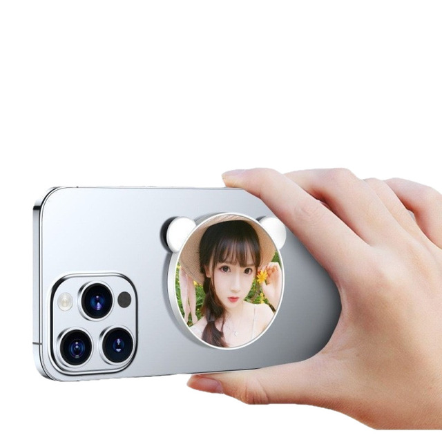 Mobile Selfie Mirror Magnetic Phone Holder Back Rear Camera High-definition Auxiliary Tool Portable Beauty Mirror