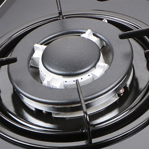 Estufa de <span class=keywords><strong>gas</strong></span> de vidrio negro duradero con diseño integrado sin costuras, cocina multiquemador para uso doméstico. - Product Image 4