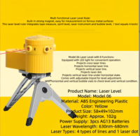 Livella Laser Rotante con Treppiede, Strumento di Marcatura Laser per Linee Verticali e Orizzontali, Proiettore Laser per Uso Domestico