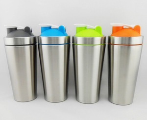 Botella Mezcladora de Proteínas de Acero Inoxidable, Botella Deportiva para Batidos, Mezcladora de Leche, Botella de Agua para Proteínas de Suero, Libre de BPA - Product Image 1