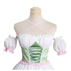 Disfraz de <span class=keywords><strong>Kanroji</strong></span> <span class=keywords><strong>Mitsuri</strong></span>, Disfraz de Anime <span class=keywords><strong>Cosplay</strong></span>, Vestido Lolita de una Pieza, Incluye Calcetines - Product Image 5