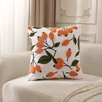 Housse de coussin plante de haute qualité taies d'oreiller à la mode broderie jeter taie d'oreiller