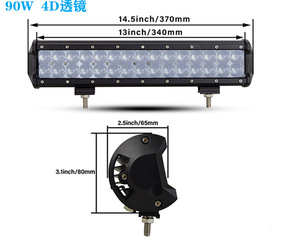 Hàng kép <span class=keywords><strong>4D</strong></span> ống kính <span class=keywords><strong>Led</strong></span> thanh ánh sáng cho SUV Wrangler Cherokee máy móc nông nghiệp bền hợp kim nhôm tuyệt vời nhiệt mới - Product Image 6