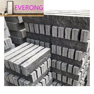 Nhà Máy Giá rockface ngọc trai Ruby Đen basalt tường gạch 20x5cm g684 Đen Granite tự nhiên chia sứt kết thúc tường ốp ST - Product Image 1