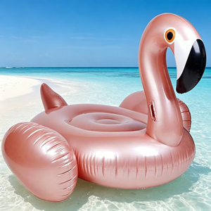 Offerta Speciale: Materassino Gonfiabile a Forma <span class=keywords><strong>di</strong></span> Fenicottero Oro <span class=keywords><strong>Rosa</strong></span>, Pieghevole e Impermeabile in PVC con Maniglie per Adulti, per <span class=keywords><strong>Piscina</strong></span> e Spiaggia - Product Image 6