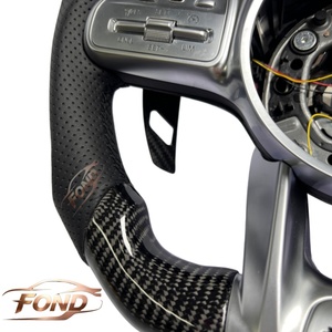Volant sport en fibre de carbone personnalisé avec LED pour Mercedes-Benz <span class=keywords><strong>W204</strong></span> W205 W207 W212 W221 Classe A Classe E Classe S CLA CLE CLS <span class=keywords><strong>AMG</strong></span> - Product Image 5