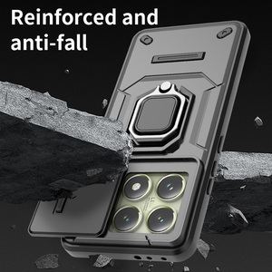 Custodia per telefono resistente antiurto personalizzata con staffa ad anello rotante e protezione per obiettivo per OPPO A3X A60 A79 Xiaomi 14T - Product Image 4