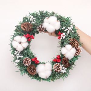 New Style Christmas <b>Wreath</b> 30cm Realistic Handmade Display for Window Hanging - Festive Decoration for Christmas - Product Image 4