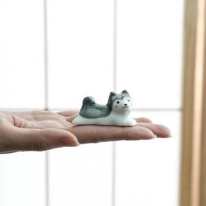 Lande japon tarzı dekoratif öğeler, sevimli hayvan serisi, köpek seramik el sanatları, stokta Chopstick tutucular, E - Product Image 5