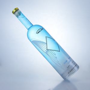 Bouteilles de liqueur en verre de 500 ml, 750 ml, 1 L, bouteilles de vodka, gin, <span class=keywords><strong>rhum</strong></span> en verre - Product Image 6