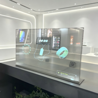 Écran tactile OLED transparent 55 pouces 2K, 10 points de contact, 43 % de transmittance, pour intérieur, compatible OEM, Android/PC, pour kiosque, centre commercial, bijouterie