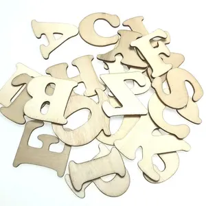 Lettres de l'alphabet en bois naturel, jouet éducatif pour enfants, décoratif, lot de 26 lettres