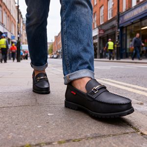 Mocasines para hombre para todas las estaciones, cómodos, suaves, antideslizantes, para conducir, con cierre de cordones, logotipo personalizable al por mayor, de piel auténtica - Product Image 3