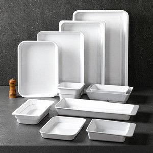 Platos de exhibición para pato estofado, platos fríos, carne, alimentos cocinados, brochetas, bandejas, vajilla comercial de melamina, plato hondo - Product Image 2
