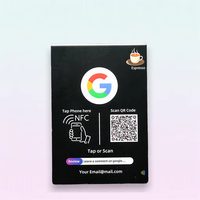 Support personnalisé en PVC acrylique pour avis Google et code QR de menu, étanche, NFC RFID 13,56 MHz
