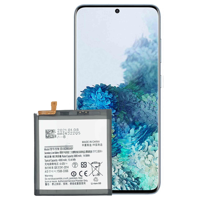 Rechargeable Phone Use Batteries Li-Polymer EB-BG980ABY 4000mah Batteries for Samsung S20 3.86V