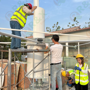ชุดเครื่องกำเนิดไฟฟ้าพลังงานลมแบบตั้ง 5KW 10KW 20KW พร้อมตัวควบคุม MPPT |   ชุดอุปกรณ์ติดตั้งกังหันลมบนหลังคาสำหรับบ้านและอุตสาหกรรม รุ่น RX-HV Ce - Product Image 4