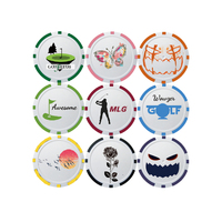 Marqueurs de balle de golf personnalisés Jetons de poker de golf en plastique ABS