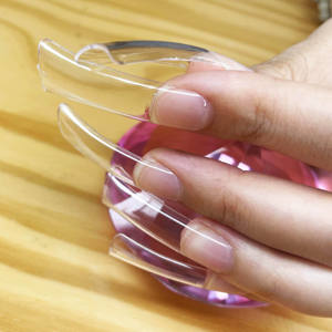 2024 nuevo diseño al por mayor <span class=keywords><strong>precio</strong></span> barato puntas de uñas finas Etiqueta Privada XXL pato largo puntas de uñas de <span class=keywords><strong>Gel</strong></span> suave cubierta completa - Product Image 3