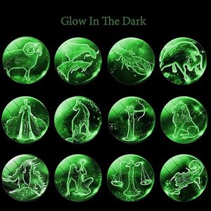 <span class=keywords><strong>Zodiac</strong></span> 12 Virgo porte-clés en verre porte-clés lunettes <span class=keywords><strong>Zodiac</strong></span> 12 Constellation Glow In The Dark Creative Galaxy porte-clés - Product Image 4