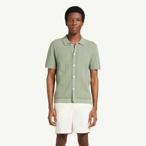 เสื้อโปโลแขนสั้นถักสำหรับผู้ชาย2025 Vscoo เสื้อโปโลผ้าฝ้าย100% ออกแบบได้เองสำหรับฤดูร้อน - Product Image 1