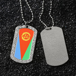 Impresora uv personalizada de metal, diseño simple y divertido, etiqueta de perro con diamantes de imitación - Product Image 2