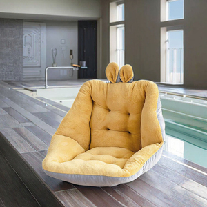 Coussin de chaise de bureau matelassé en peluche anti-statique avec oreilles de lapin de dessin animé, <span class=keywords><strong>housse</strong></span> amovible pour soulager la douleur - Vente chaude - Product Image 4